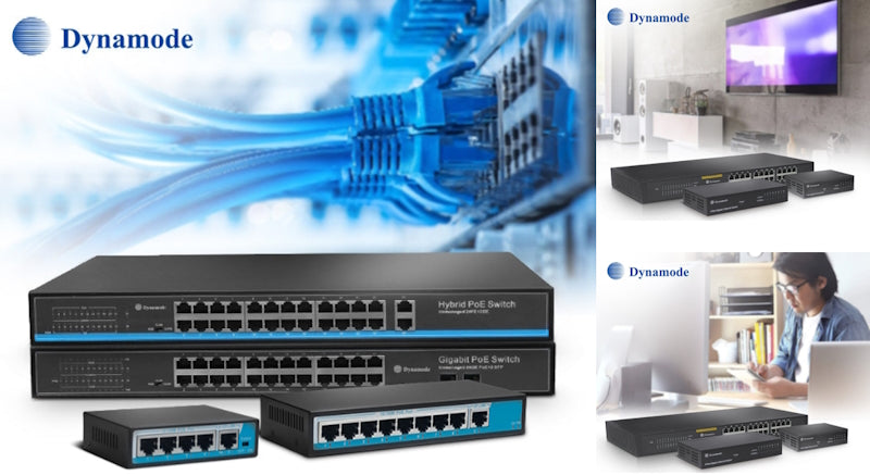 Dynamode's PoE Switches product range.