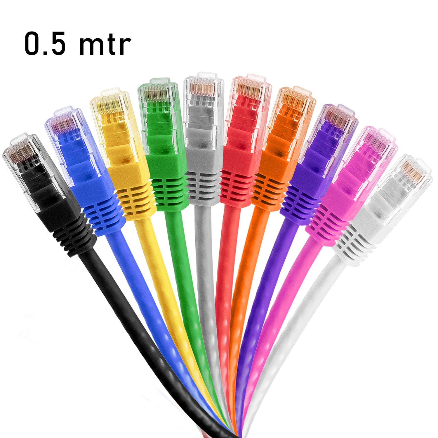 0.5m LMS Data Ethernet Cat6 RJ45 UTP Patch cable cord - Various colors-  Netbit UK