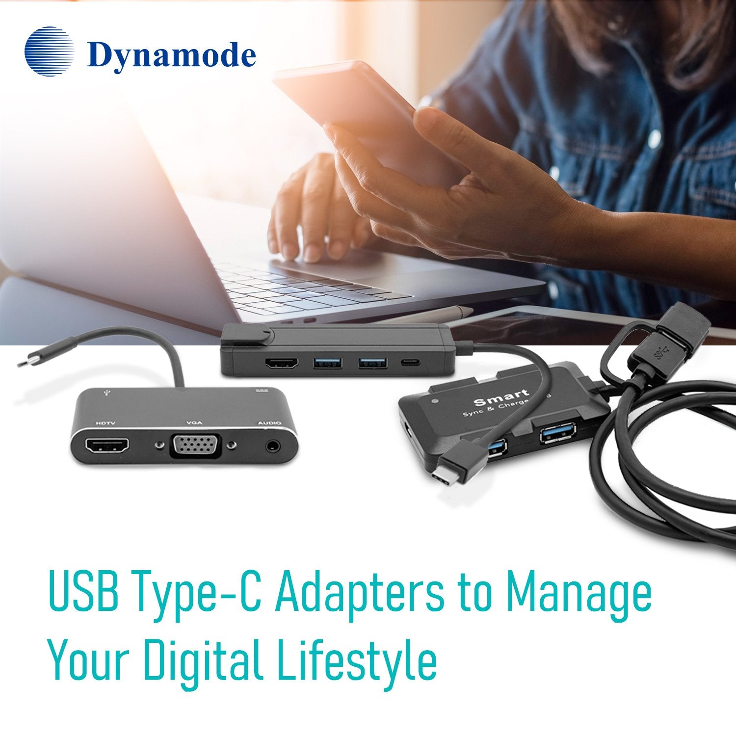 USB3.0 Type-C Dock Station with 2 x USB3.0, HDMI, Gigabit Ethernet & PD Charge Port