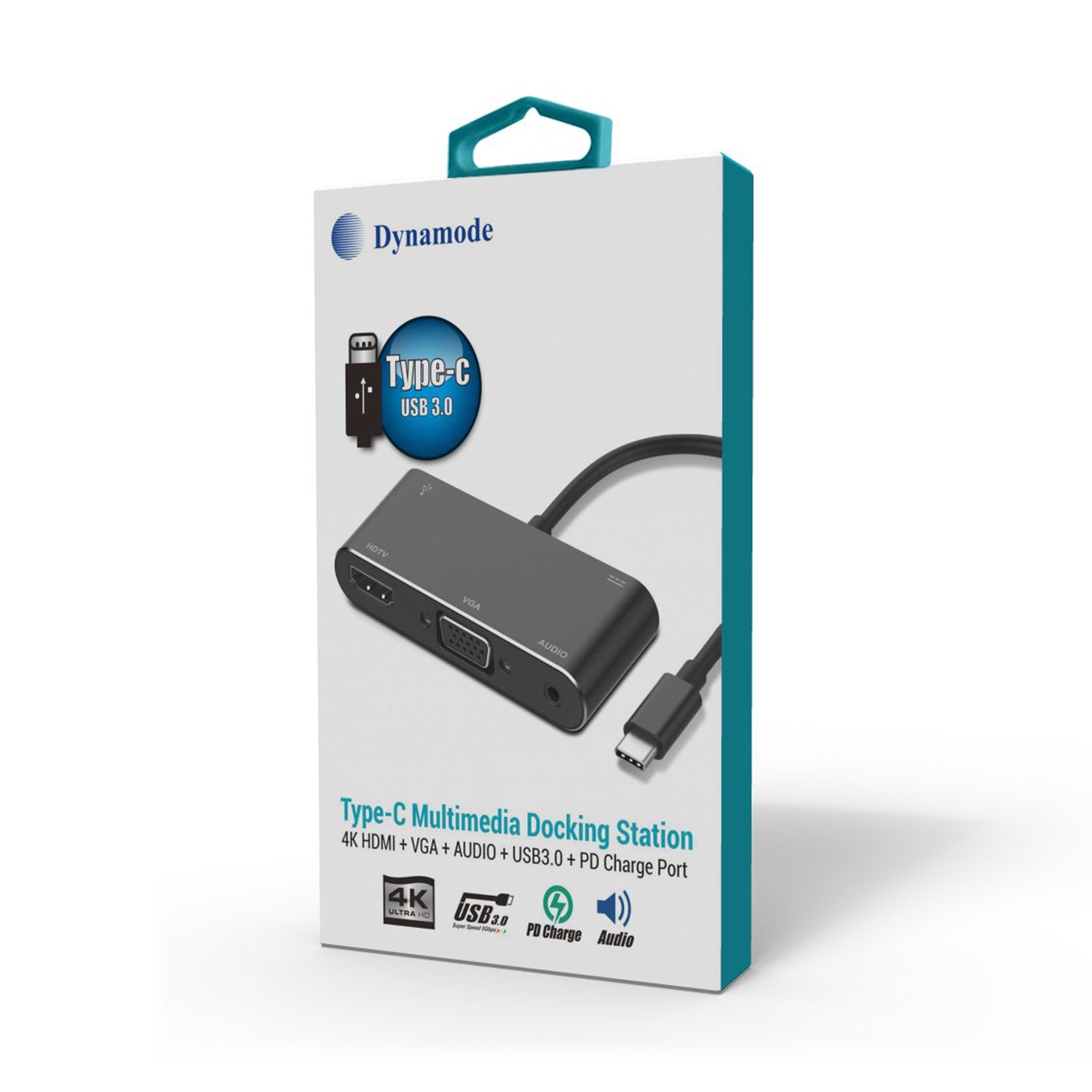 USB Type-C to VGA and 4K HDMI Adapter with Integral PD Charge Port - Netbit UK