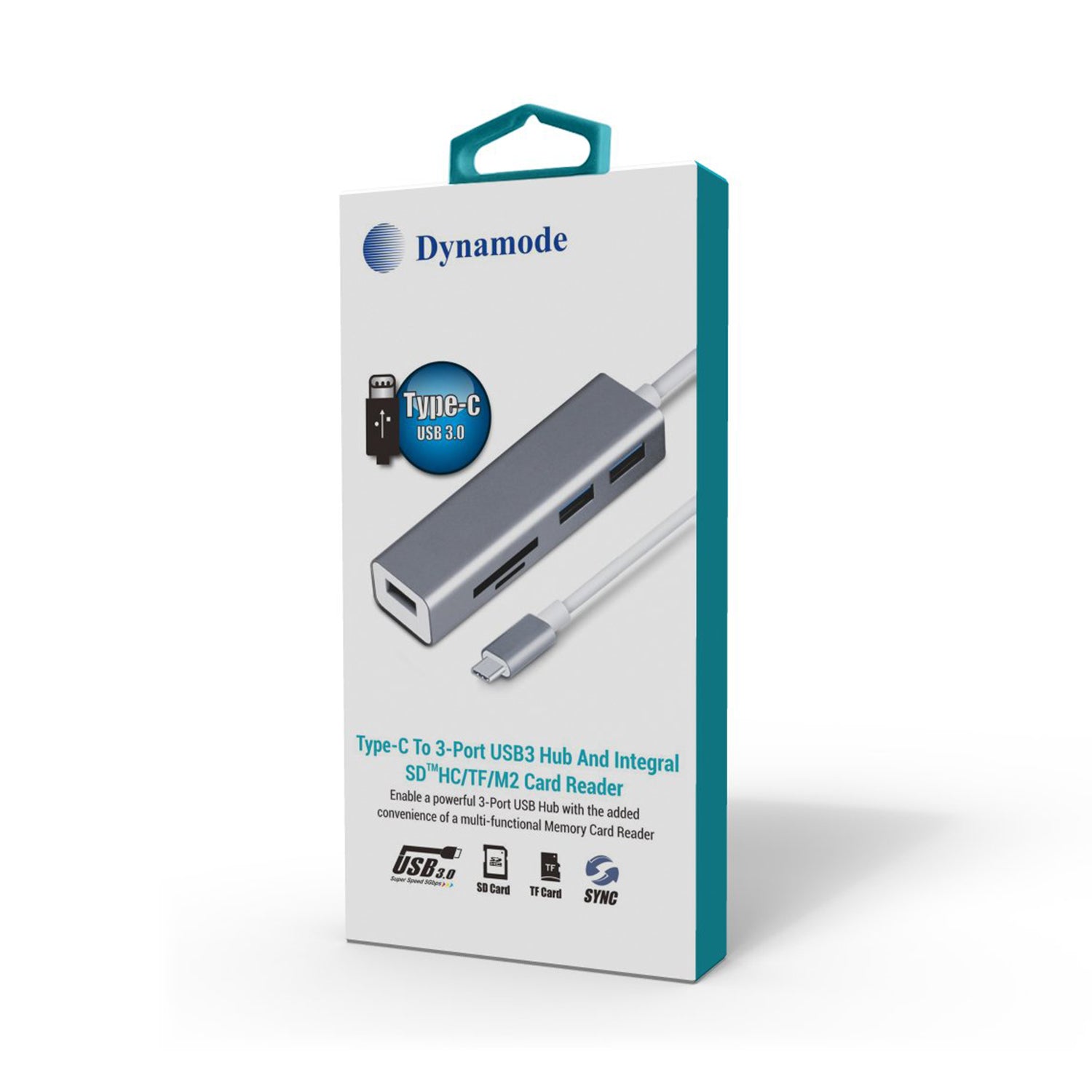 USB3.0 Type-C to 3 Port USB3.0 Hub & Card Reader - Netbit UK