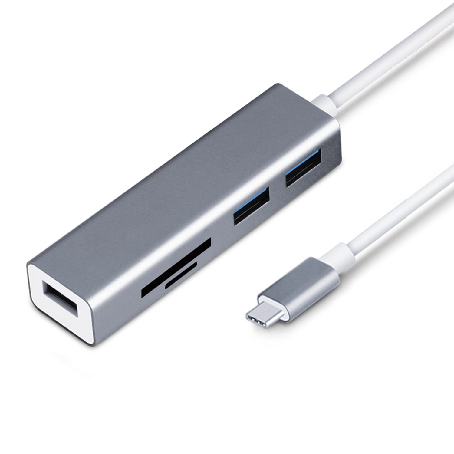 USB3.0 Type-C to 3 Port USB3.0 Hub & Card Reader - Netbit UK