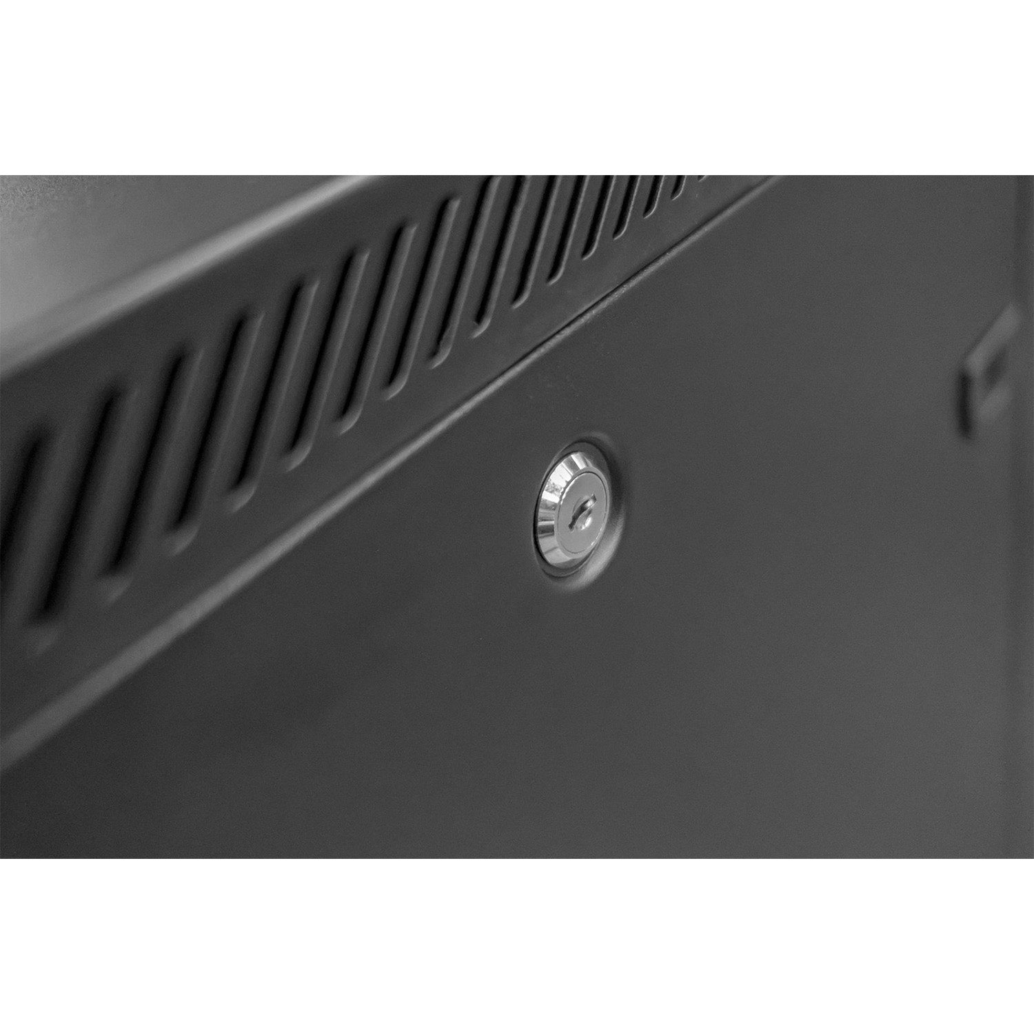 Removable side panel lock of a 12U Floor Standing Network Cabinet