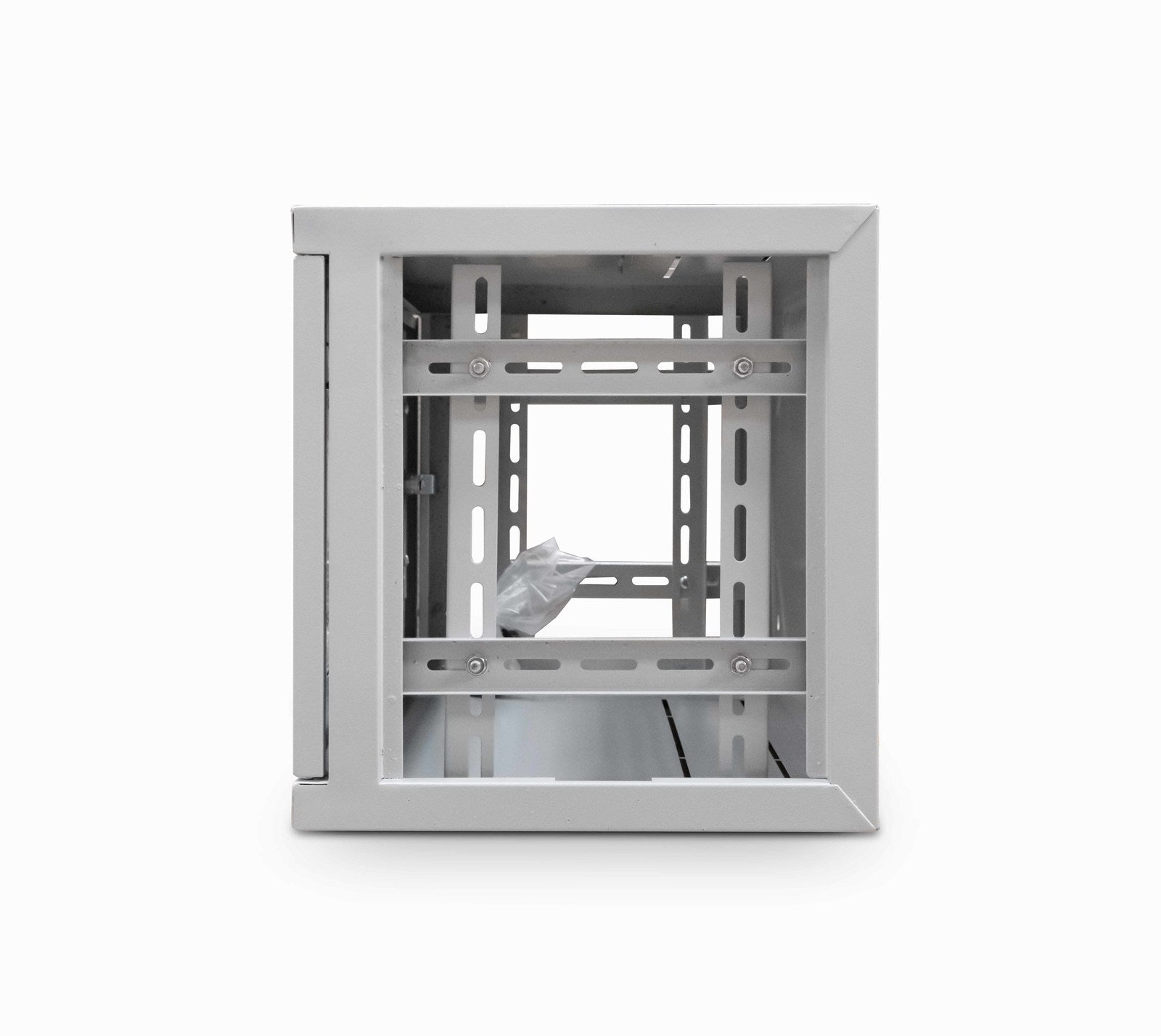 Right side view with removed both sides panels of a 6U 550mm Deep Wall Mount Network Cabinet (Grey) - Netbit UK