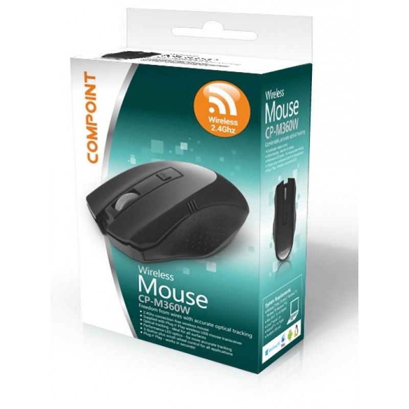 Wireless Mouse - Black - 2.4Ghz - Netbit UK