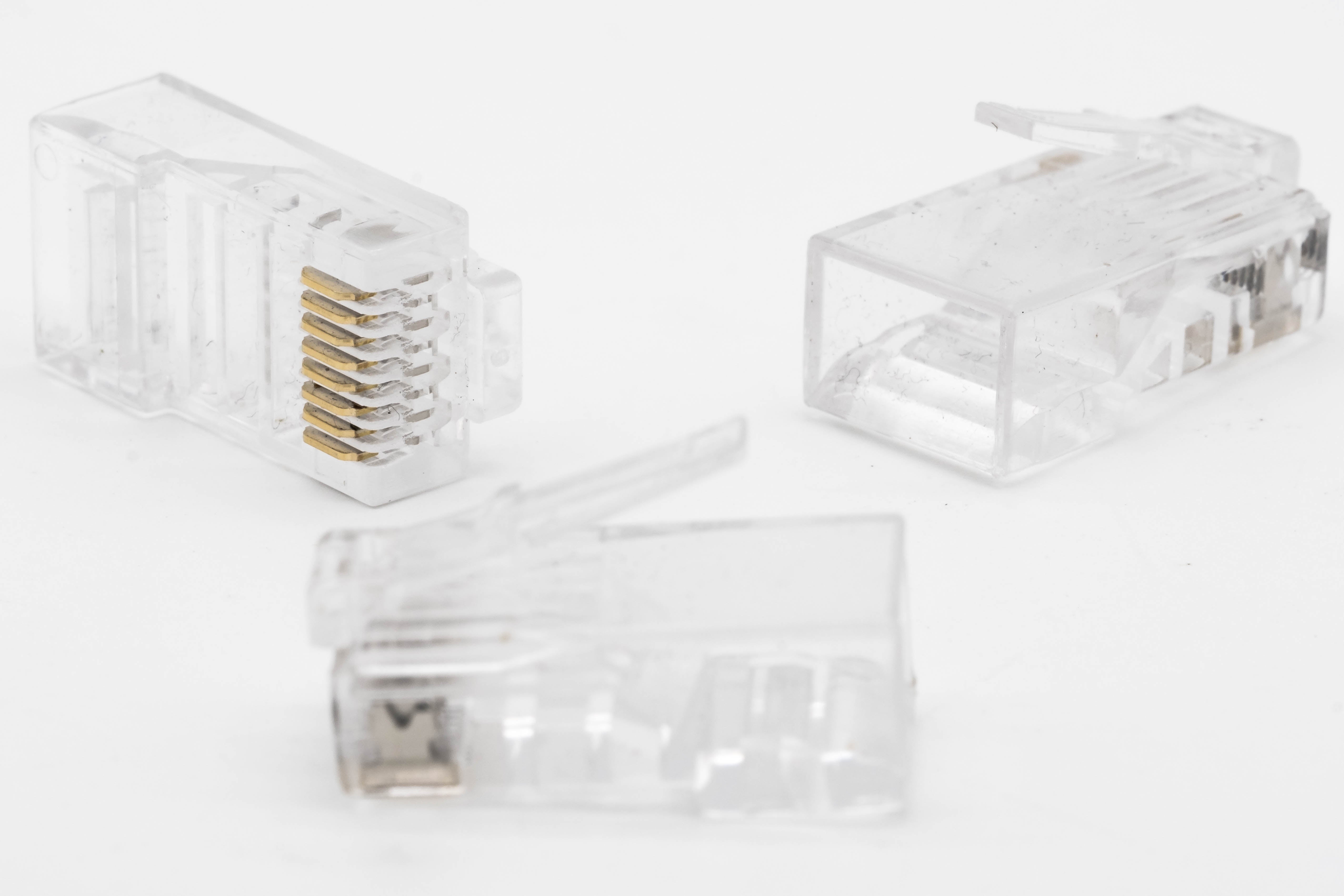 RJ45 Network Connector Plug CAT5e Crimp End *Bag of 100* - Netbit UK